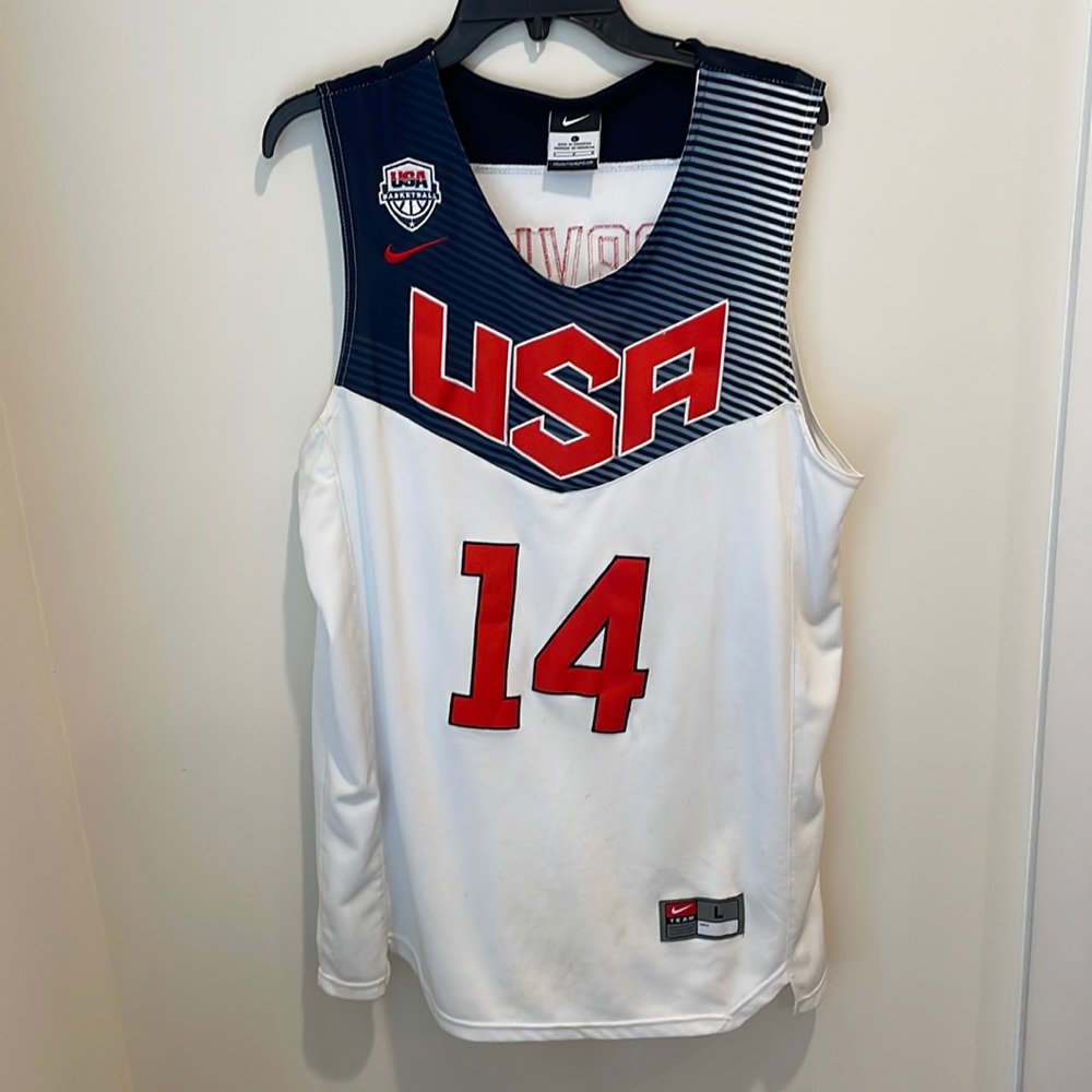 Nike Usa Mens basketball Olympic jersey. Anthony Davis #14. Size L